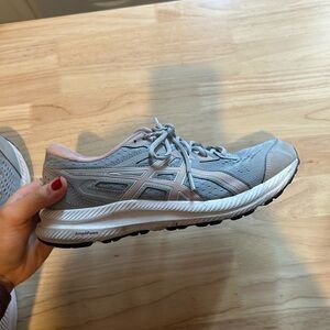 ASICS Women's Athletic Shoes in Gray and Pink